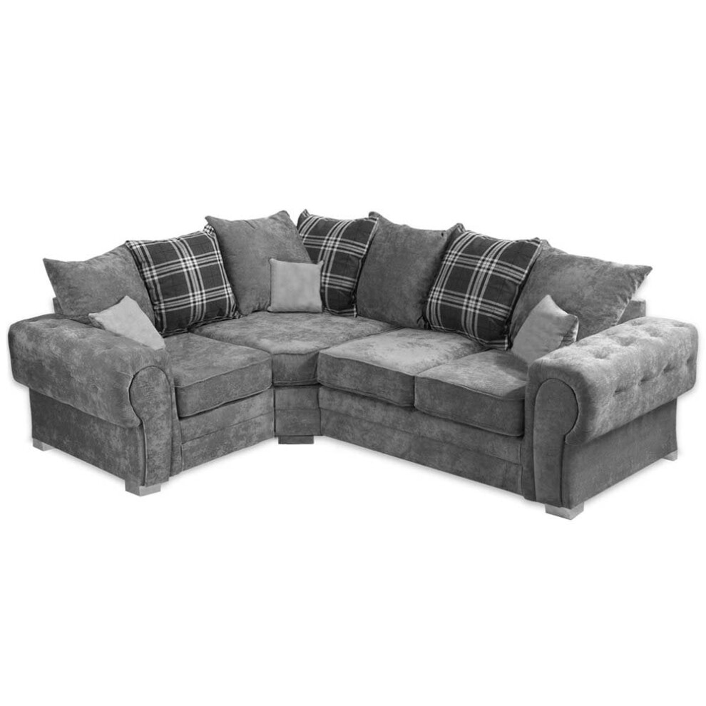 Verona Scatter Grey Fabric Left Corner Sofa