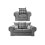 Verona Scatter Grey Fabric 2+1 Seater Sofa Set 1