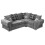 Verona Scatter Grey Fabric Right Corner Sofa 1