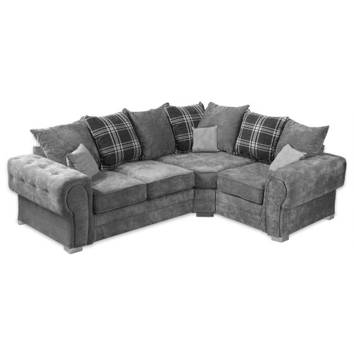 Verona Scatter Grey Fabric Right Corner Sofa