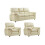 Verona Cream Leather 3+1+1 Seater Sofa Set 1