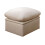 Verona Cream Leather Footstool 1