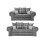 Verona Scatter Grey Fabric 3+2 Seater Sofa Set 1