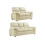 Verona Cream Leather 3+2 Seater Sofa Set 1