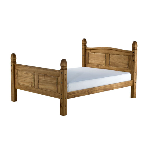 Birlea Corona Mexican Solid Pine High Foot End 135cm Bedstead Double bed Frame 2