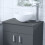 NES Home Nes Home 505mm Anthracite MDF Bathroom Worktop For Vanity Cabinet 2