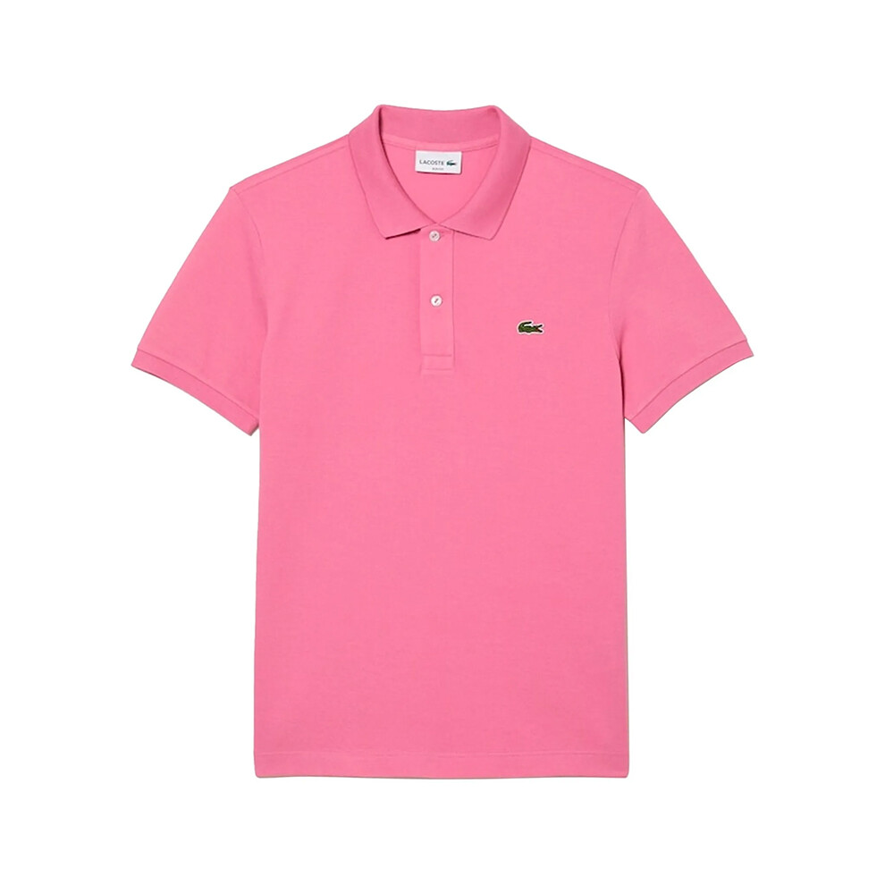 (Bright Pink, M) Lacoste L1212 Mens Polo Shirts Golf SportsÂ Tee