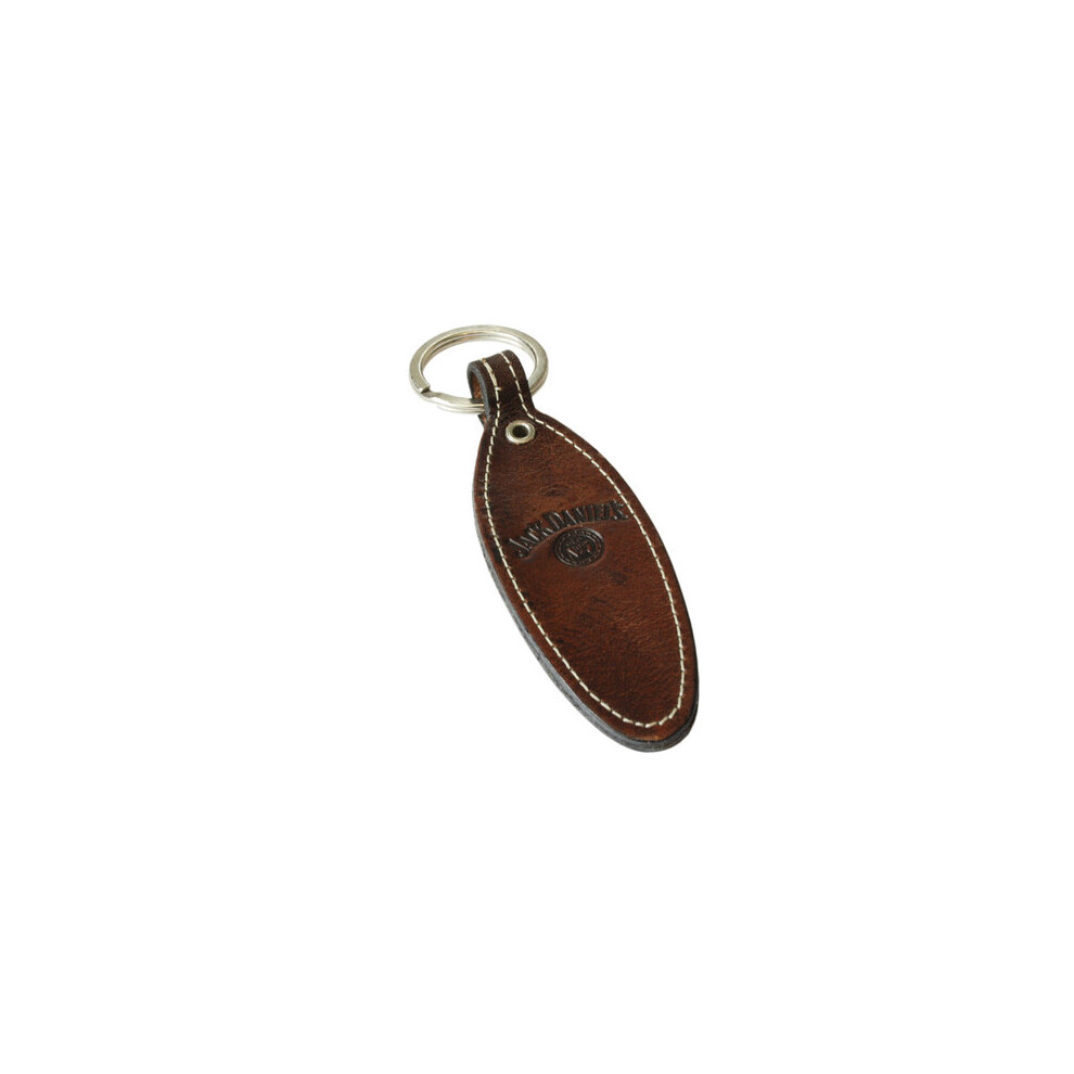 Jack Daniels Western Leather Keyring Brown