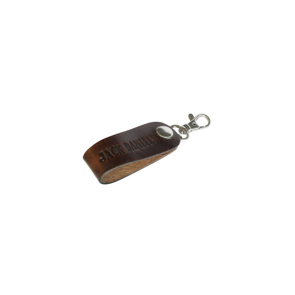 Jack Daniels Western Leather Key Holder with hook clip