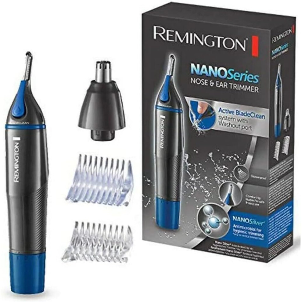 Remington Nose, Ear and Eyebrow Trimmer for Men, Black/Blue- NE3850