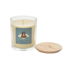Bumble Bee Honeysuckle Blossom Scented Soy Wax Lidded Boxed Jar Candle