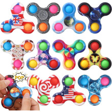 LNCOJOLM 12 Pack Bubble Pop Fidget Spinner Sensory Toy Simple Popper Squeeze Push For Stress Relief, Birthday Gifts Party Favors Student Gift