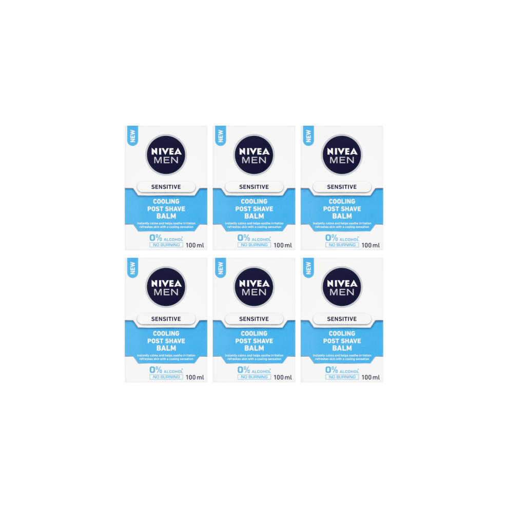 Nivea Men Post Shave Balm Cooling Sensitive 100ml - Pack of 6