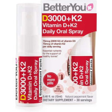 BetterYou Daily Oral Spray D3000+12 Vitamin D+K2 12ml