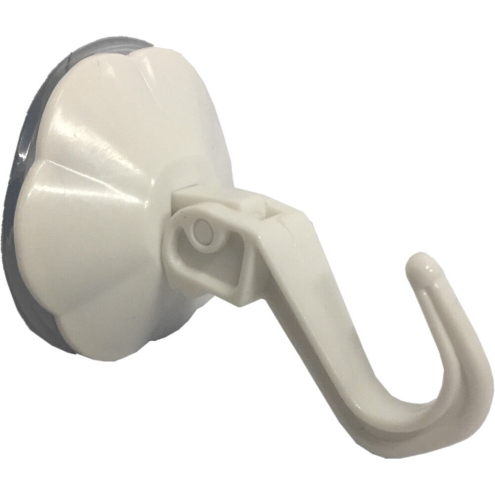 (24 Hooks) Suction Hooks, 50Mm Lever Type White Fort Fasteners 5057670042194