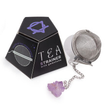 (Amethyst - Serenity & Calm) Raw Gemstone Tea Strainer