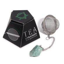 (Green Aventurine - Prosperity) Raw Gemstone Tea Strainer