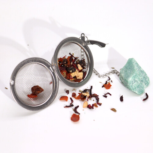 (Green Aventurine - Prosperity) Raw Gemstone Tea Strainer 2