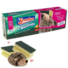 Spontex Washups Sponge Set 7 Pack x 6 (Total of 42 Sponges) 19400072