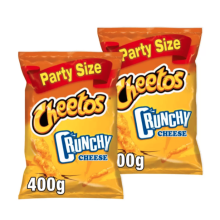 Walkers Cheetos Crunchy Cheese Fried Corn Snacks, 400g, Pack of 2