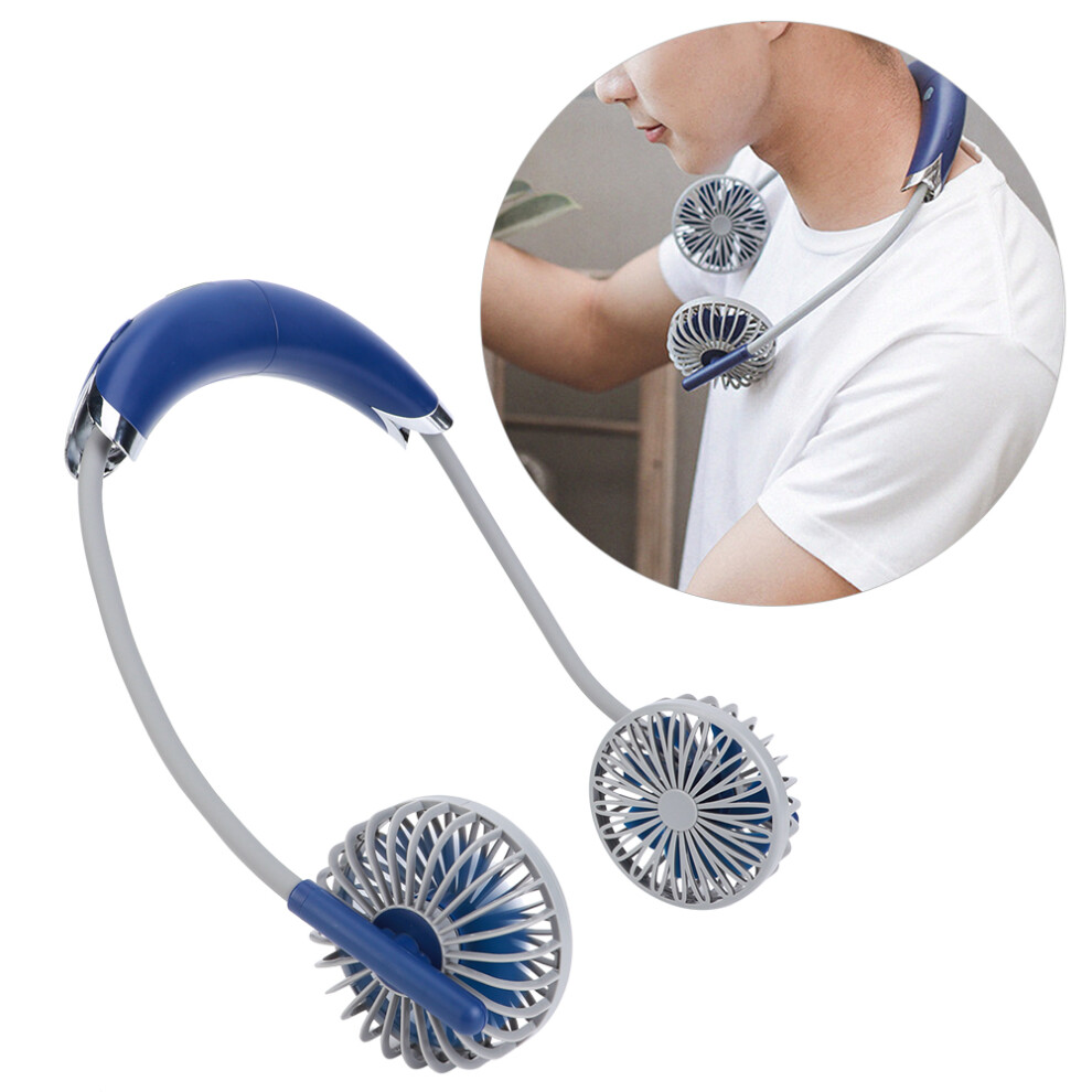 Hand Free Neck Fan Mini Hanging Air Cooler USB Rechargeable Cooling Fan Detachable Outdoor Sport Neckband Fans