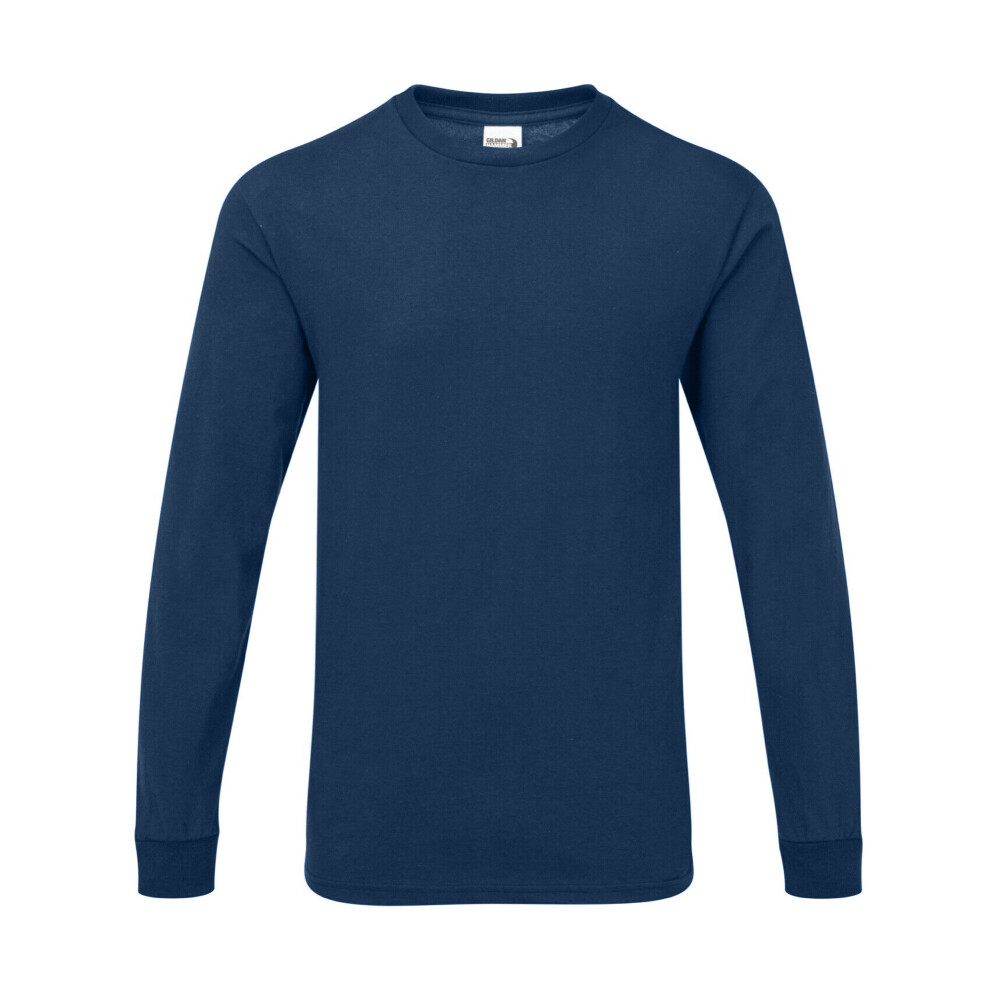 (S, Sport Dark Navy) Gildan Mens Long Sleeve Hammer Shirt