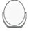 Thinkspace Beauty Soft-Touch Oval Vanity Mirror - Choose Your Color 1