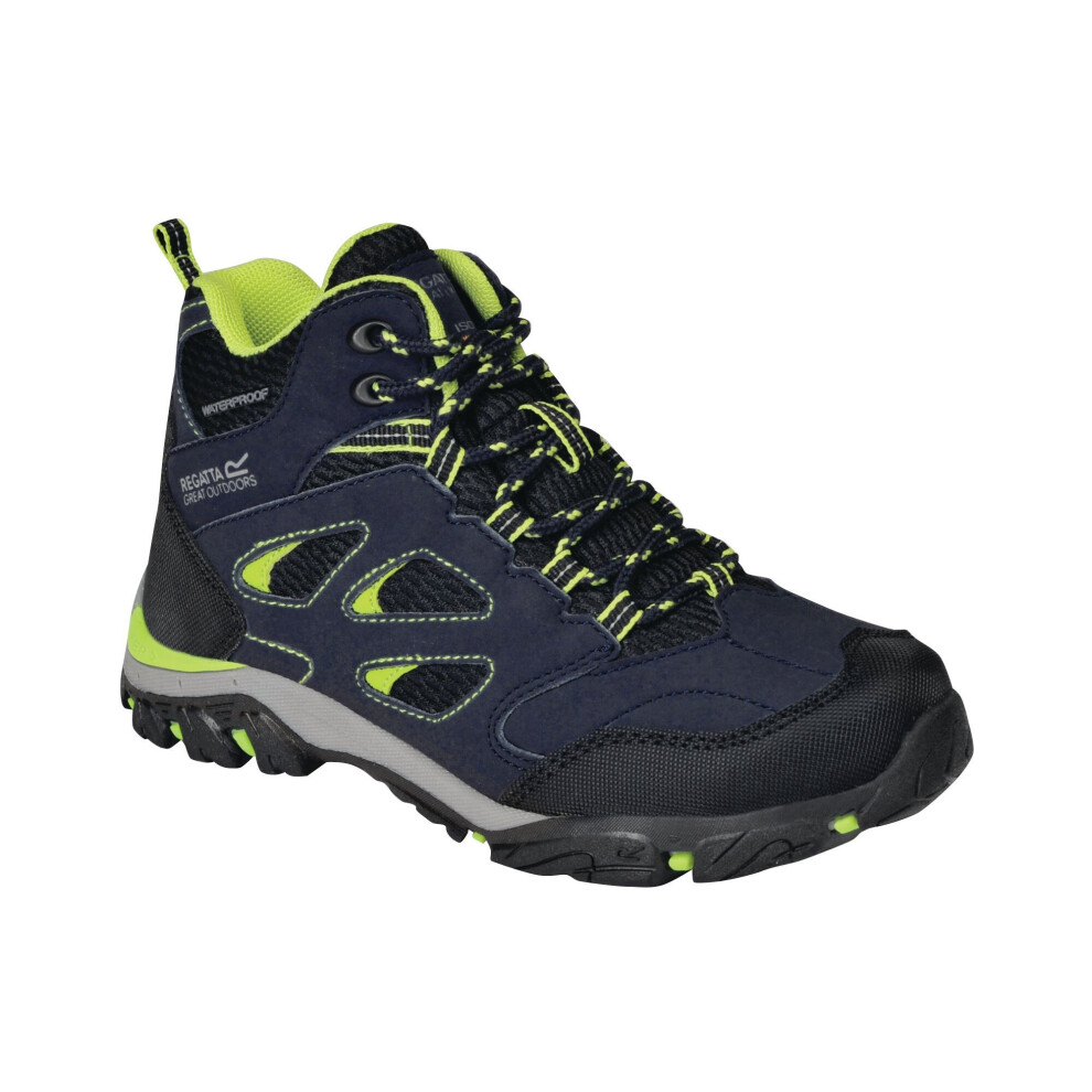 (9 UK Child, Navy/Lime Punch) Regatta Childrens/Kids Holcombe IEP Junior Hiking Boots