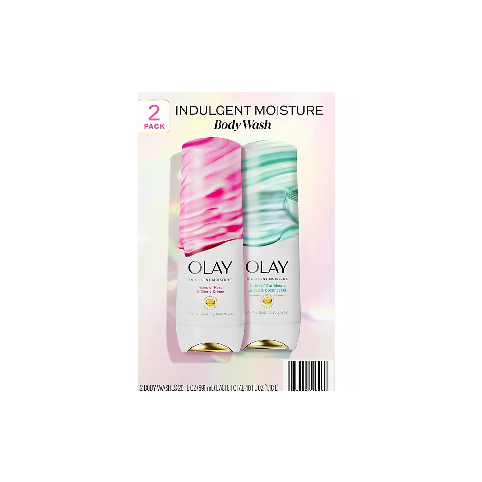 Olay Indulgent Moisture Body Wash with Vitamin B3, 20 oz., 2 pk.