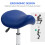 Homcom HOMCOM PU Leather Saddle Stool w/ Moulded Padded Seat Adjustable Height Blue 6