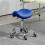 Homcom HOMCOM PU Leather Saddle Stool w/ Moulded Padded Seat Adjustable Height Blue 8