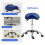Homcom HOMCOM PU Leather Saddle Stool w/ Moulded Padded Seat Adjustable Height Blue 5