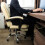Office chair with footrest - white Malatec 23287 13