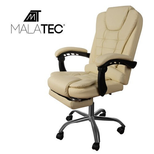 Office chair with footrest - white Malatec 23287 1