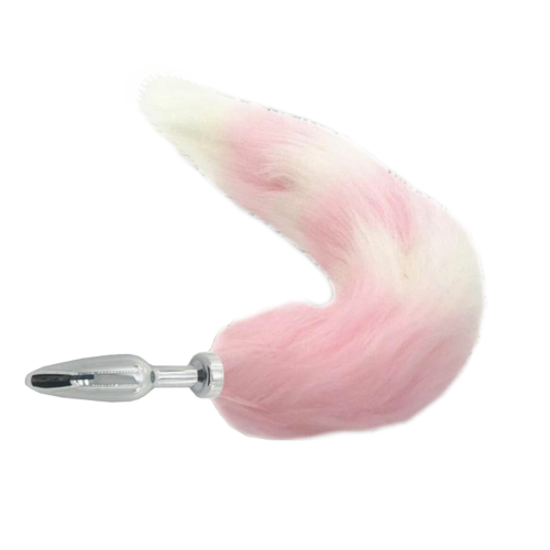 (Veteran 125) Pretty Pink Kitten Anal Butt Plug With Soft Tail Bdsm Pet Play