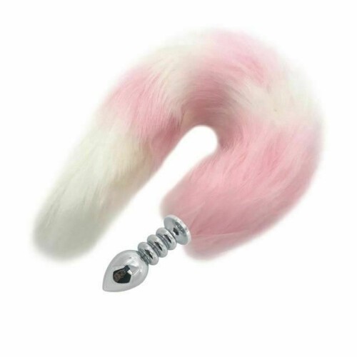 (Medium 117) Pretty Pink Kitten Anal Butt Plug With Soft Tail Bdsm Pet Play