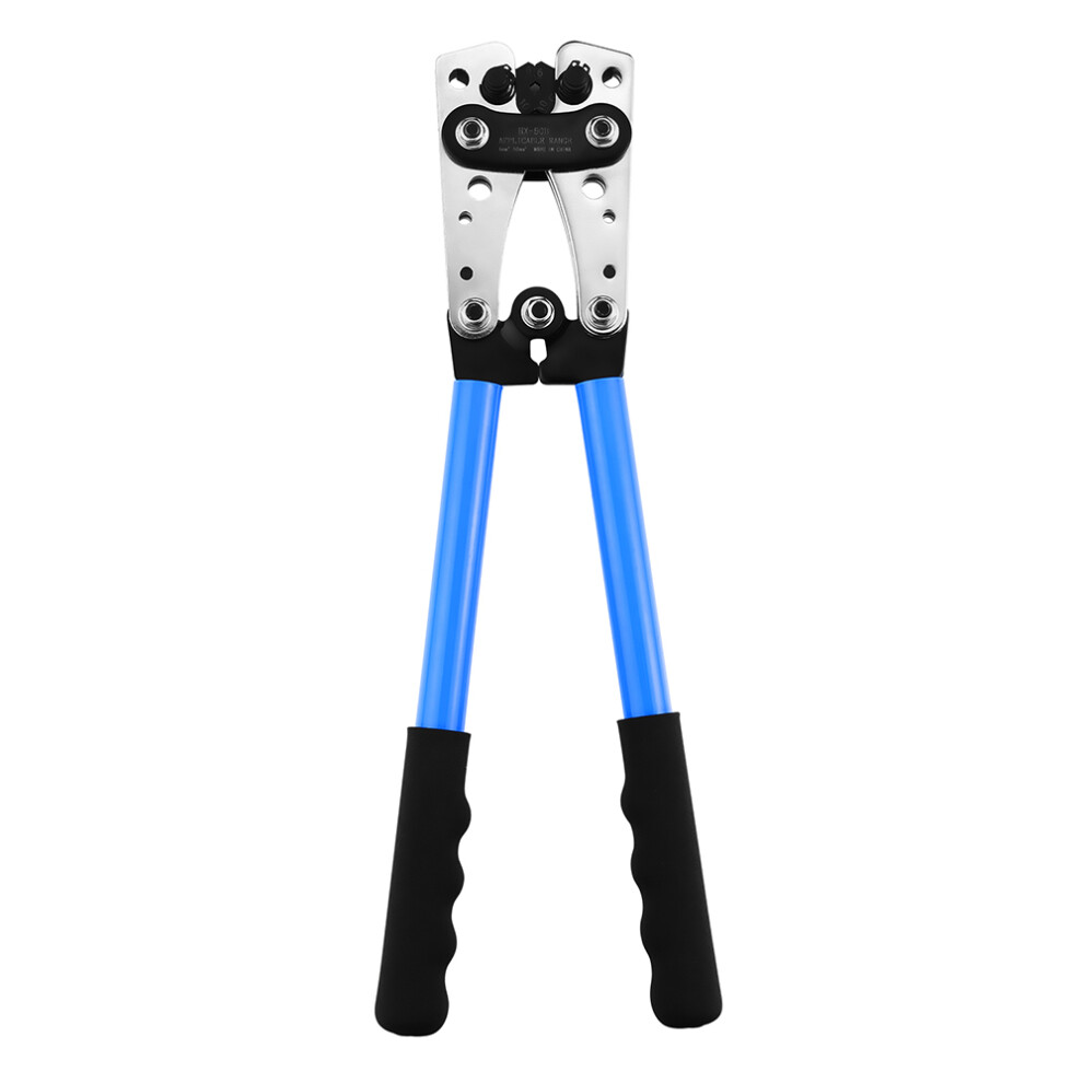 (Model3) Battery Cable Crimping Tool) TEENO Battery Cable Crimping Tool,AWG 10-0, 6/10/16/25/35/50 mm²?With Non-Slip Handle for Wire Lugs, Battery Terminal