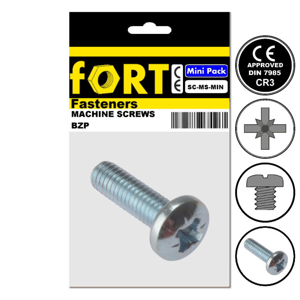 Machine Screws Pz Pan M6 X 35Mm Fort Fastenersâ® 5057670060907