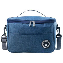 (Navy, S) Large Insulated Lunch Bag Adult Kids Thermal Cool Hot Food Storage Tote Box