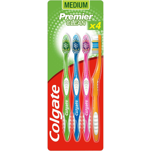 Colgate Colgate Toothbrush Premier Clean 4 Pack White 1
