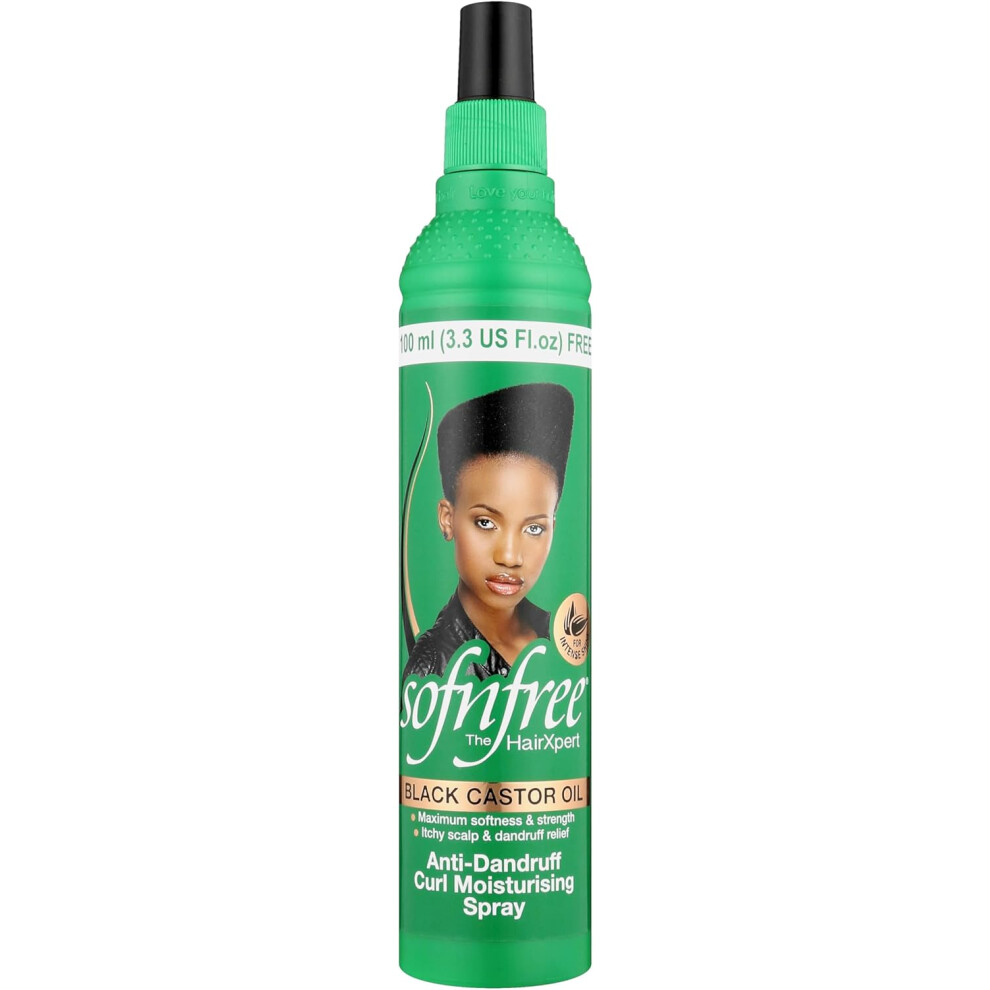 Sofn' Free Black Sofn Free Castor Oil Anti-Dandruff Curl Moisturizing Spray 350Ml