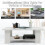 Costway 2-tier Coffee Table w/ Large Tabletop & 5 Support Legs Modern 3