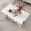 Costway 2-tier Coffee Table w/ Large Tabletop & 5 Support Legs Modern 4