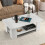 Costway 2-tier Coffee Table w/ Large Tabletop & 5 Support Legs Modern 6