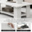 Costway 2-tier Coffee Table w/ Large Tabletop & 5 Support Legs Modern 7