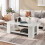 Costway 2-tier Coffee Table w/ Large Tabletop & 5 Support Legs Modern 8