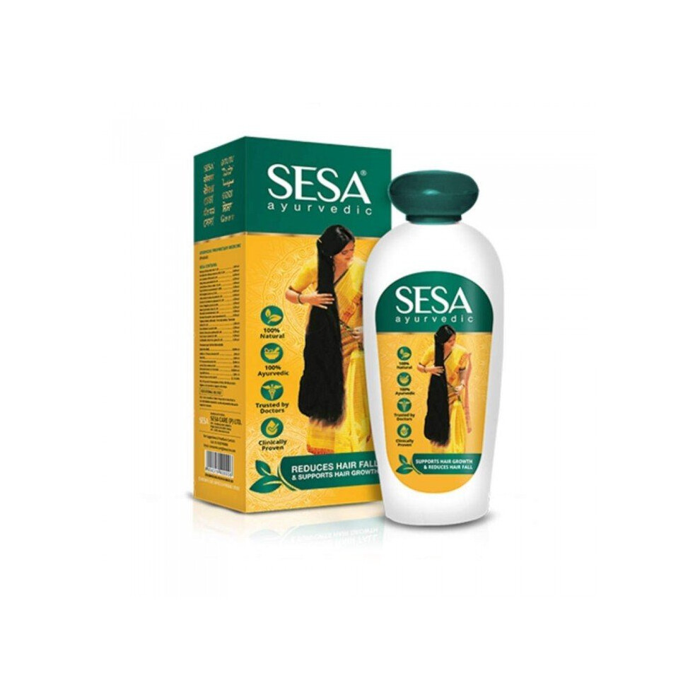 Sesa Ayurvedic Hair Oil With Bhringraj & 17 Rare Herbs With Coconut Oil | Nourishing Oil For Hair Growth | Control Hair Fall For Women & Men 100ml