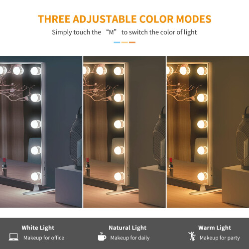 Dripex (60 x 53 cm)Hollywood Vanity Mirror with 14 Dimmable Bulbs 2
