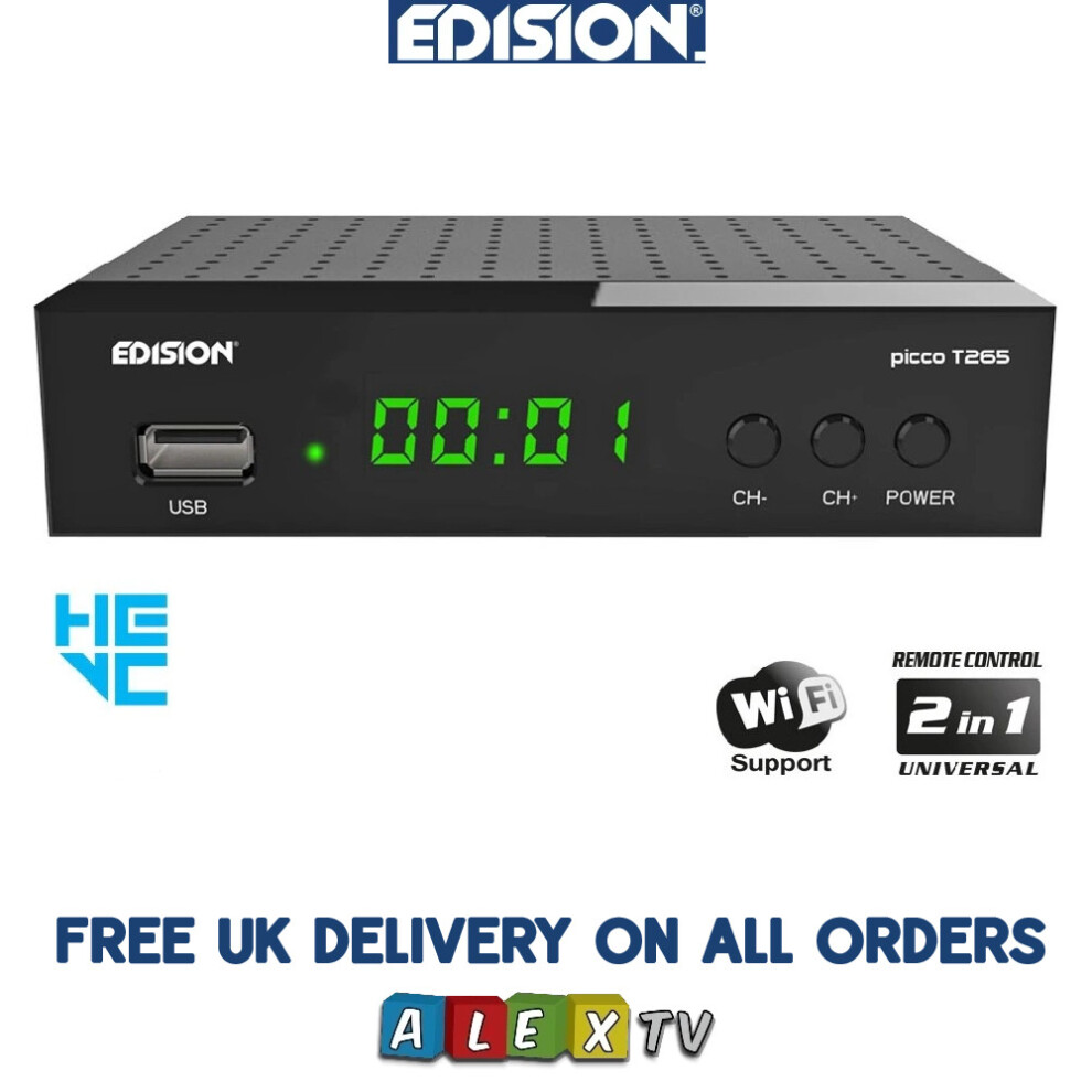 Edision T265 Full HD Freeview HD Free To Air Terrestrial Receiver Set Top Box