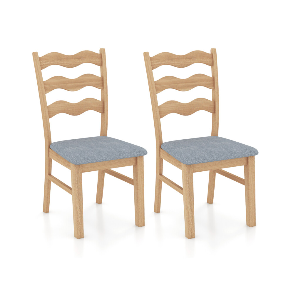 Dining Chair Set of 2 Fabric Upholstered Kitchen Chairs w/ Padded Seat